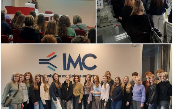 Chemijos būrelio moksleivių vizitas IMC